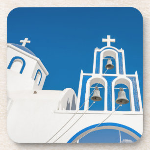 Dessous-de-verre Monuments   Greek Blue Dome Church