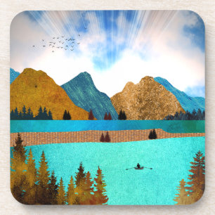Dessous-de-verre Morning Lake Rower