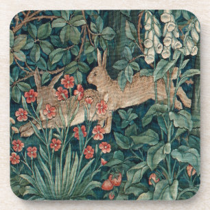 Dessous-de-verre Morris Tapestry Forest Rabbits Beverage Coaster