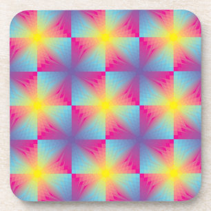 Dessous-de-verre Mosaïque carrée abstraite de vecteur