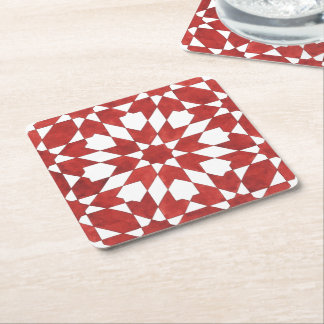 Dessous-de-verre Mosaïque marocaine rouge ZELLIGE