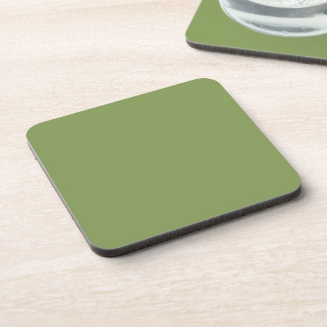 Dessous-de-verre Moss Green Arrière - plan couleur solide Personnal (Côté gauche)