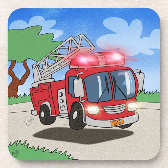 Dessous-de-verre Moteur de feu de dessin (Devant)