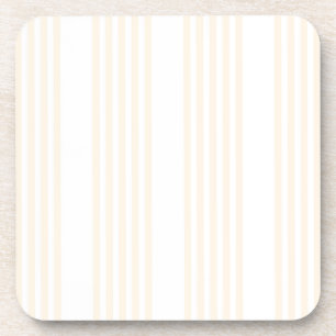 Dessous-de-verre Motif à cinq rayures beige et blanc