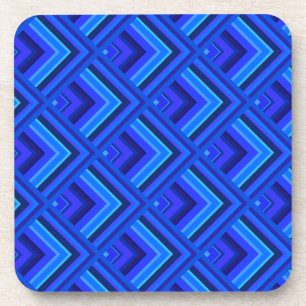Dessous-de-verre Motif à échelle à bandes bleues