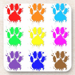 Dessous-de-verre Motif à mâchoires pour chien d'encre