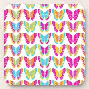 Dessous-de-verre Motif à papillon arc-en-ciel mignon
