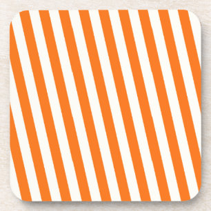 Dessous-de-verre Motif à rayures orange rétro