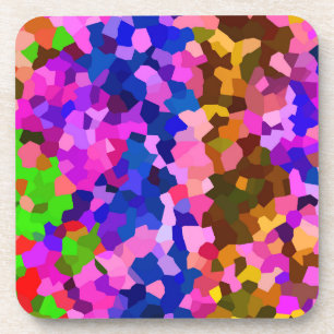 Dessous-de-verre Motif Abstrait en mosaïque cristallisée