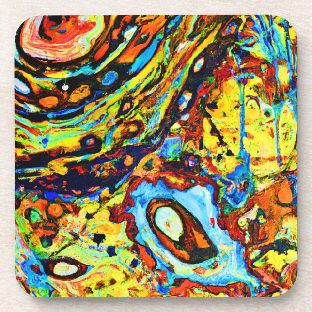 Dessous-de-verre Motif Abstrait exceptionnel (Devant)