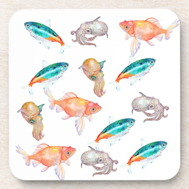 Dessous-de-verre Motif animal marin (Devant)