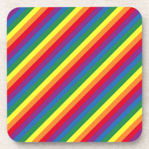 Dessous-de-verre Motif arc-en-ciel diagonal