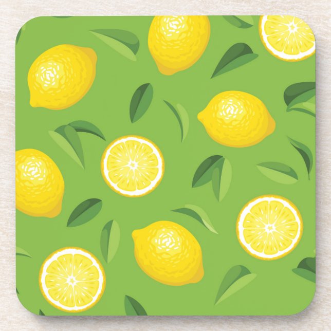 Dessous-de-verre Motif Arrière - plan aux citrons (Devant)