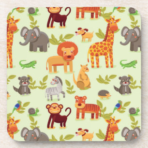 Dessous-de-verre Motif avec des animaux de bande dessinée