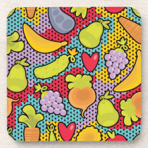 Dessous-de-verre Motif avec des fruits et légumes