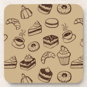 Dessous-de-verre Motif avec des gâteaux, des desserts et la