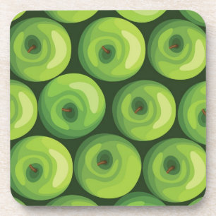 Dessous-de-verre Motif avec les pommes vertes