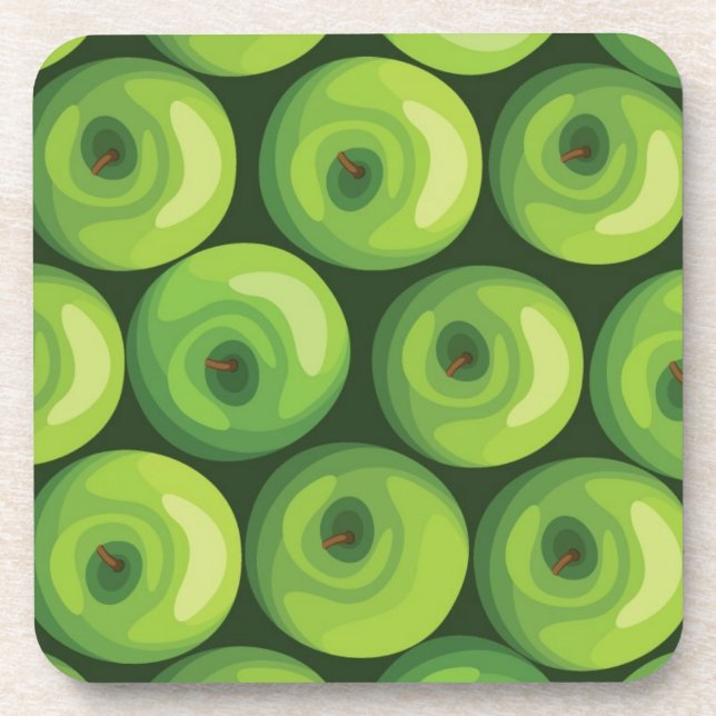 Dessous-de-verre Motif avec les pommes vertes (Devant)
