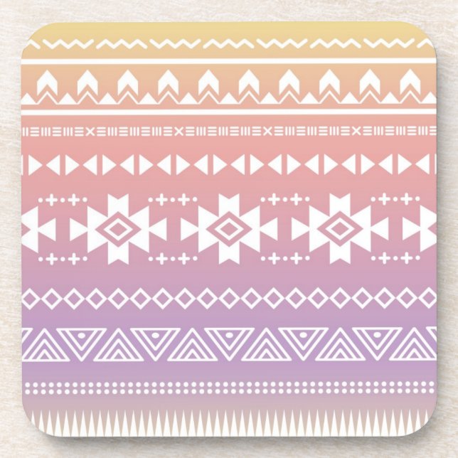 Dessous-de-verre Motif aztèque tribal d'ombre (Devant)