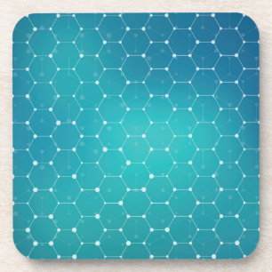 Dessous-de-verre Motif bleu d'ADN de Teal