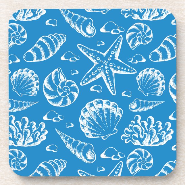 Dessous-de-verre Motif bleu de plage (Devant)