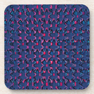 Dessous-de-verre Motif bleu et rose rétro