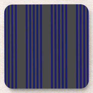Dessous-de-verre Motif bleu marine et charbon cinq bandes