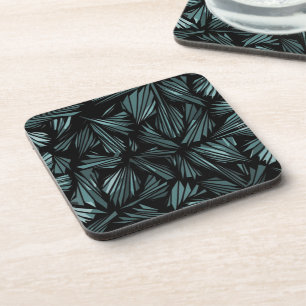 Dessous-de-verre Motif bleu verre brisé Abstrait