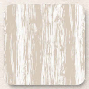 Dessous-de-verre Motif bois flotté - taupe et blanc