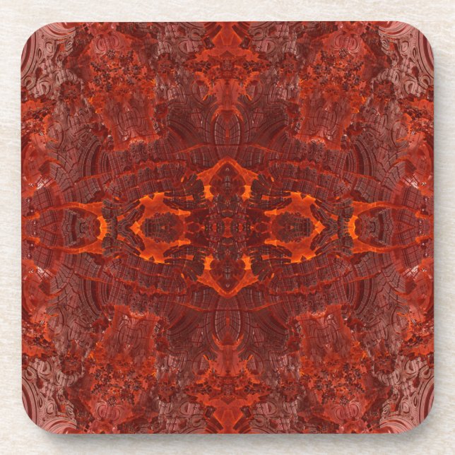 Dessous-de-verre Motif Brown en cuir de luxe texturé (Devant)