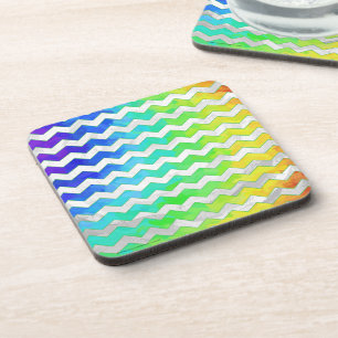 Dessous-de-verre Motif Chevron Glacé Arc-en-Ciel