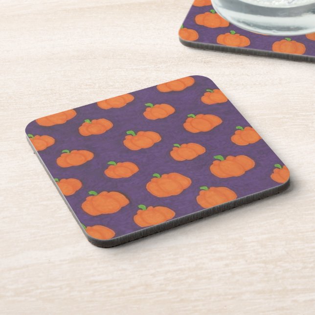 Dessous-de-verre Motif Citrouille Purple Fall (Côté gauche)