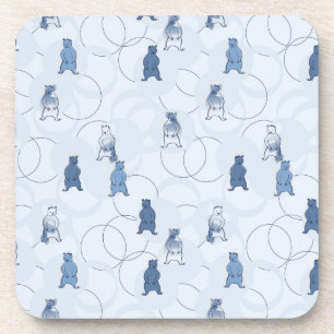 Dessous-de-verre motif comportant un ours gris