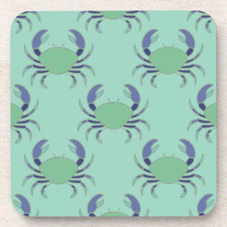 Dessous de verre motif crabe côtier vert menthe