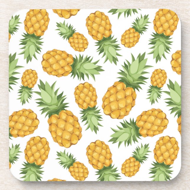 Dessous-de-verre Motif d'ananas de bande dessinée (Devant)
