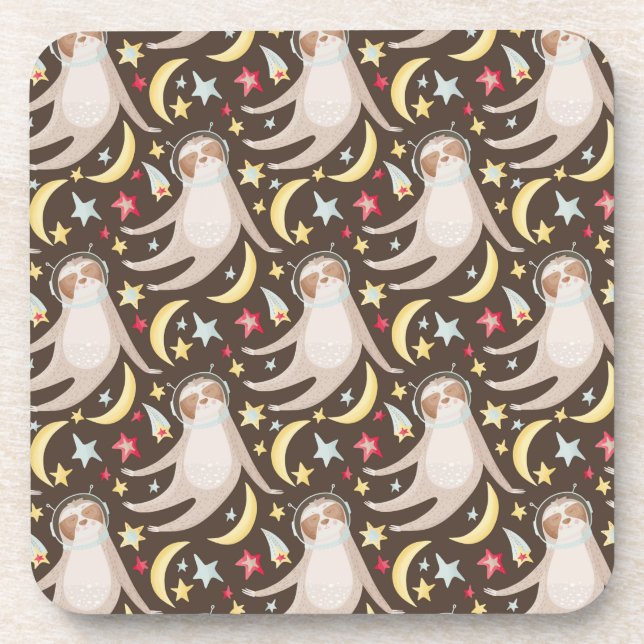 Dessous-de-verre Motif d'astronaute de paresse (Devant)