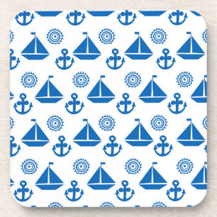 Dessous-de-verre Motif de bateau à voile de bande dessinée