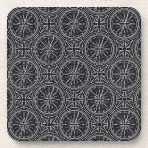 Dessous-de-verre Motif de boussole de rose de vent