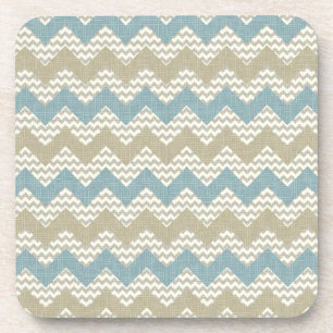 Dessous-de-verre Motif de Chevron sur la texture de toile