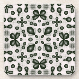 Dessous-de-verre Motif De Chimie Design En Noir Et Blanc