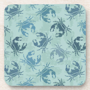 Dessous-de-verre Motif de colorant de cravate des crabes