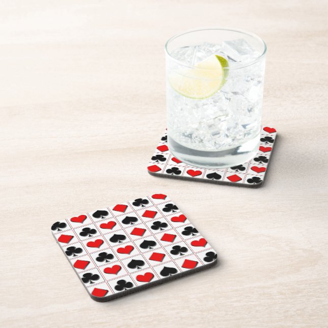 Dessous-de-verre motif de costumes de carte de jeu 3D (Côté Droit)