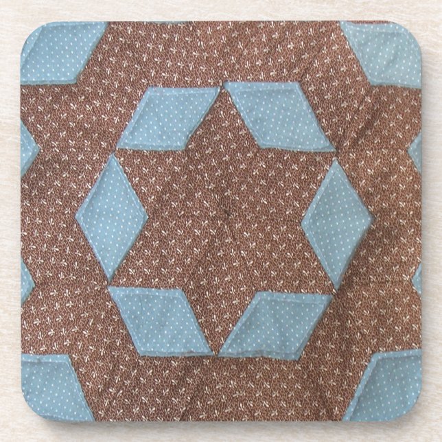 Dessous-de-verre Motif de courtepointe - Castle Quilt Block (Devant)