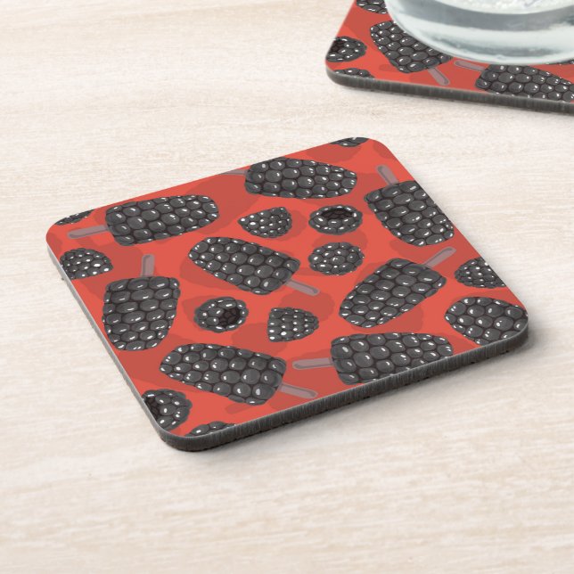 Dessous-de-verre Motif de crème glacée Blackberry et Blackberry (Côté gauche)