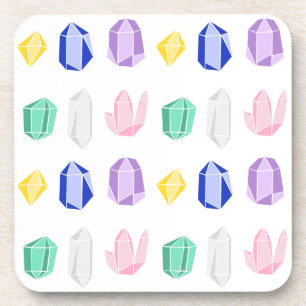 Dessous-de-verre Motif de cristaux colorés
