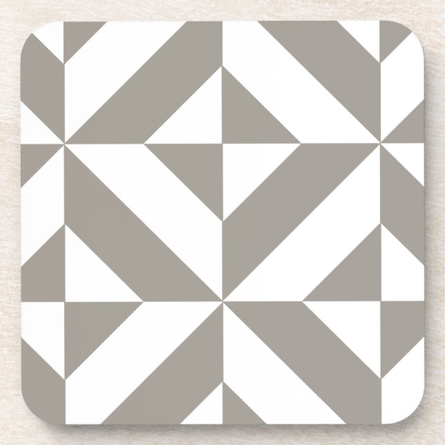 Dessous-de-verre Motif de cube géométrique gris argenté (Devant)