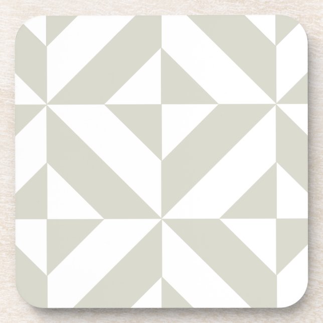 Dessous-de-verre Motif de cube géométrique gris moyen (Devant)