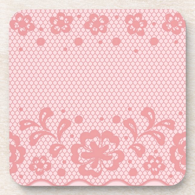 Dessous-de-verre Motif de dentelle, cru 3 de fleur (Devant)