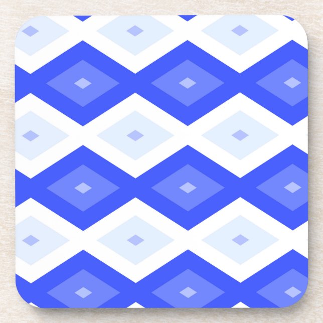 Dessous-de-verre Motif de diamant bleu royal (Devant)