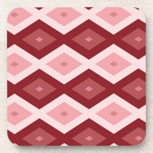 Dessous-de-verre Motif de diamants rouges